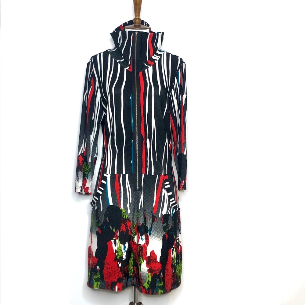 Papillon 1/2 Zip Knit Mini Dress XLarge